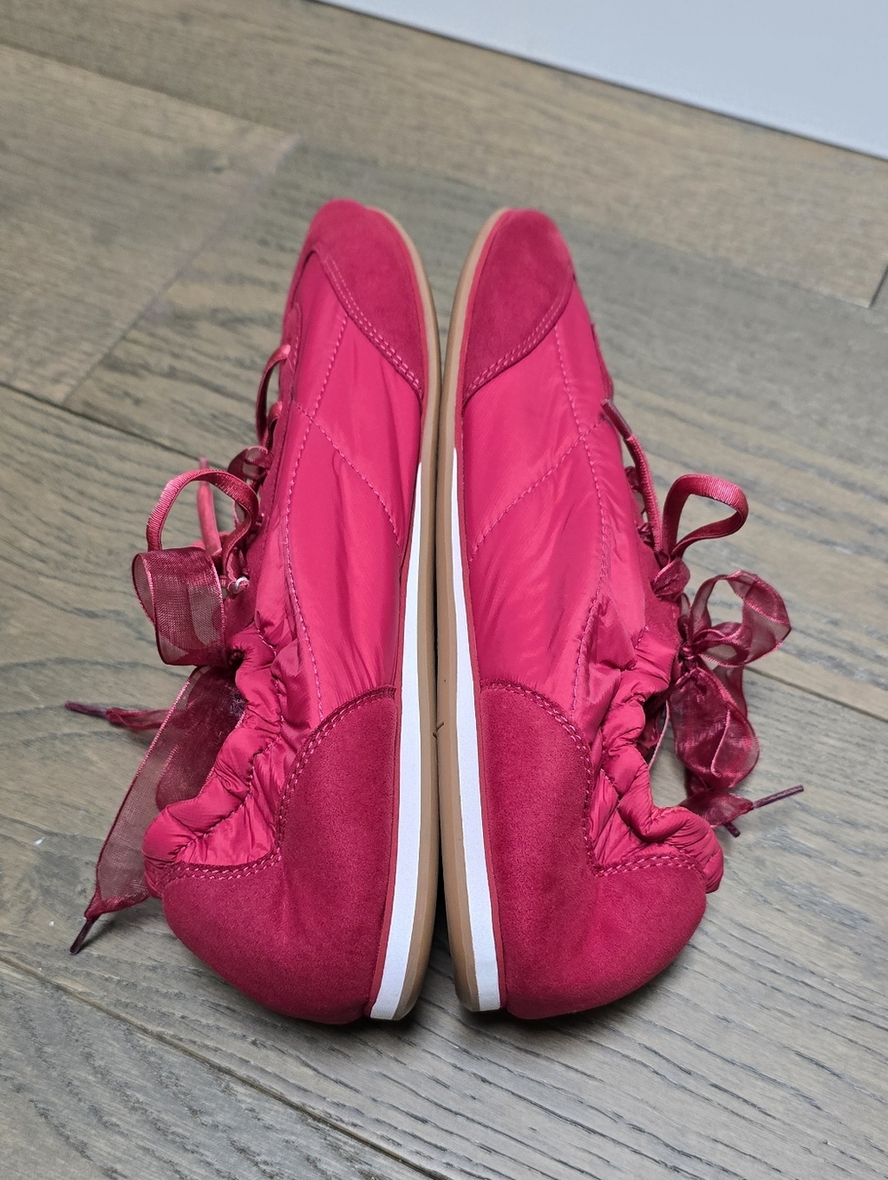 Vivaia Yancy Jogger Re-Nylon Sneakerina Sneaker in Brick Red - Picture 10 of 13